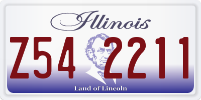 IL license plate Z542211