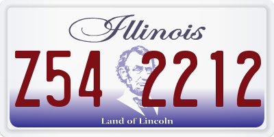 IL license plate Z542212