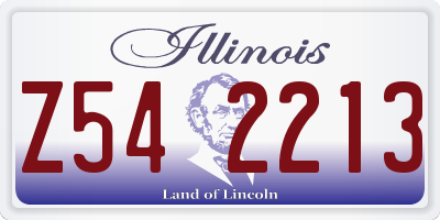 IL license plate Z542213