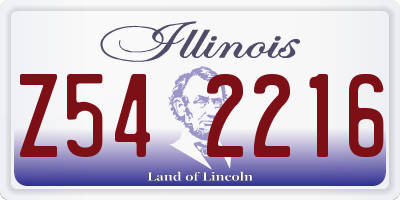 IL license plate Z542216