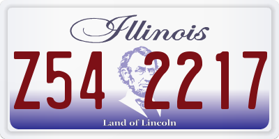IL license plate Z542217