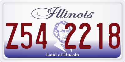 IL license plate Z542218