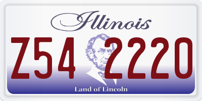 IL license plate Z542220
