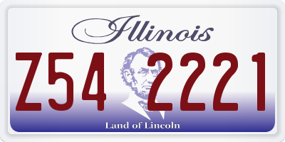 IL license plate Z542221