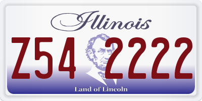 IL license plate Z542222