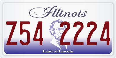 IL license plate Z542224