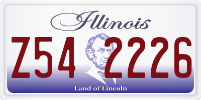 IL license plate Z542226