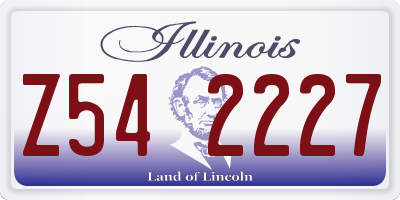 IL license plate Z542227