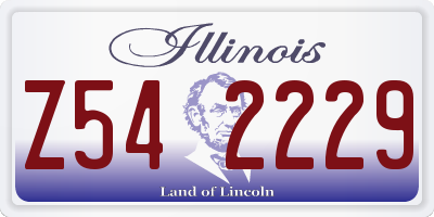 IL license plate Z542229