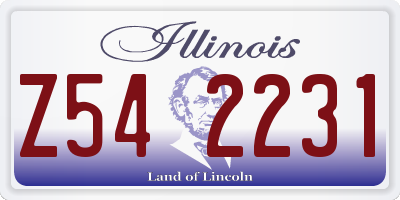 IL license plate Z542231