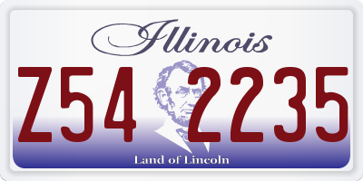 IL license plate Z542235