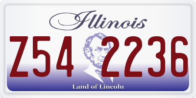 IL license plate Z542236