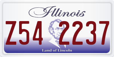 IL license plate Z542237
