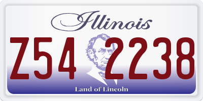 IL license plate Z542238
