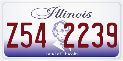 IL license plate Z542239