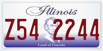 IL license plate Z542244
