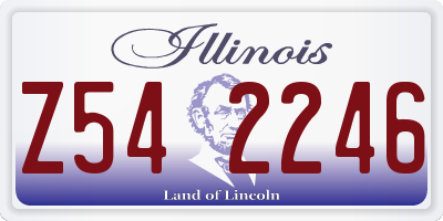 IL license plate Z542246