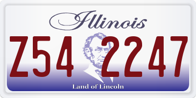 IL license plate Z542247
