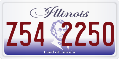IL license plate Z542250