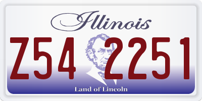 IL license plate Z542251