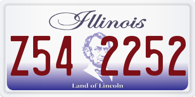 IL license plate Z542252