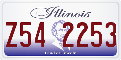 IL license plate Z542253