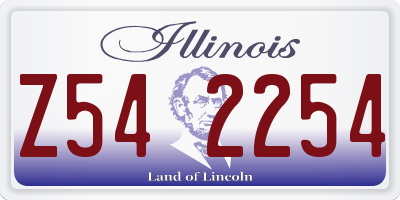 IL license plate Z542254