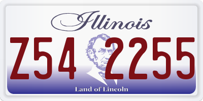 IL license plate Z542255