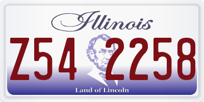 IL license plate Z542258
