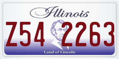 IL license plate Z542263