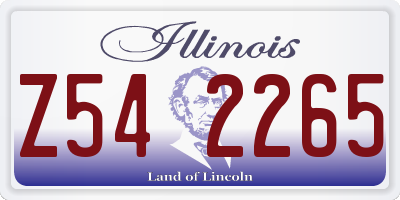 IL license plate Z542265