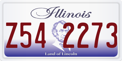 IL license plate Z542273