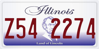 IL license plate Z542274