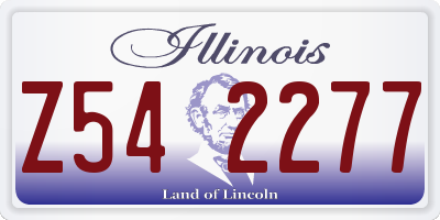IL license plate Z542277
