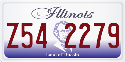 IL license plate Z542279