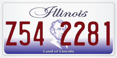 IL license plate Z542281