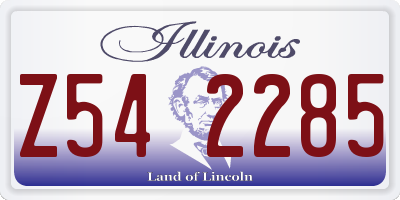 IL license plate Z542285