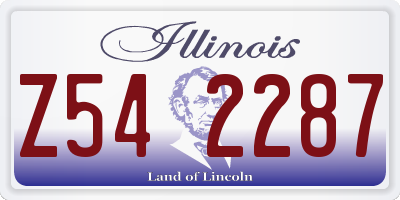 IL license plate Z542287