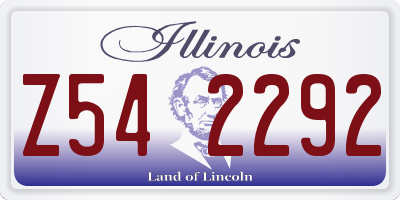 IL license plate Z542292