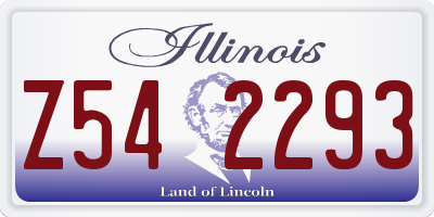 IL license plate Z542293