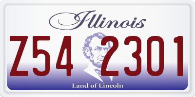 IL license plate Z542301