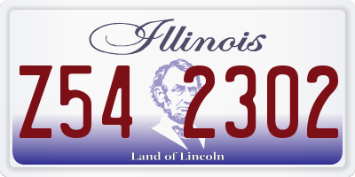 IL license plate Z542302