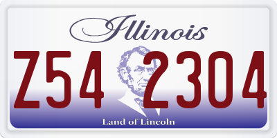 IL license plate Z542304