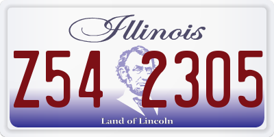 IL license plate Z542305
