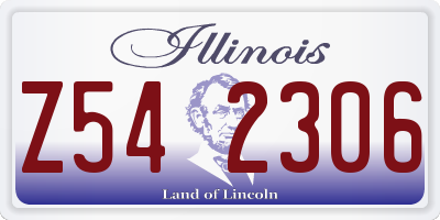 IL license plate Z542306