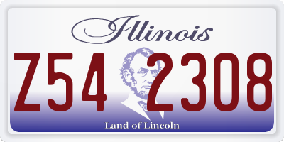 IL license plate Z542308