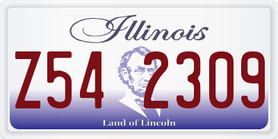 IL license plate Z542309
