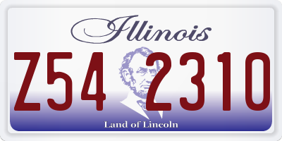IL license plate Z542310
