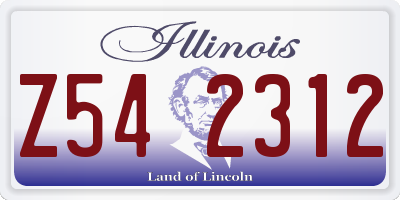 IL license plate Z542312