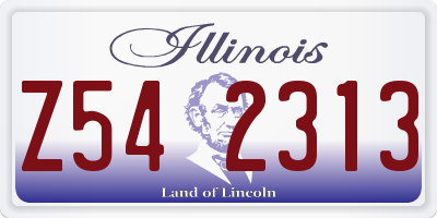 IL license plate Z542313
